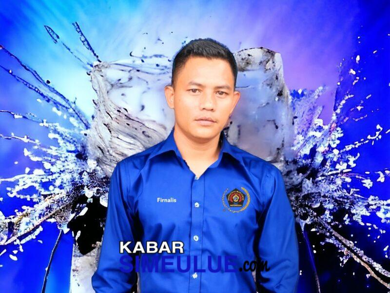Firnalis, ketua Persatuan Wartawan Indonesia (PWI) Simeulue
